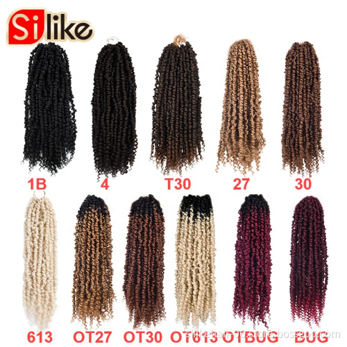 Spring Twist Hair Prelooped Crochet Braids Synthetic Hair Extension Passion Twist Braiding Bomb Twist Crochet Hair12" 18